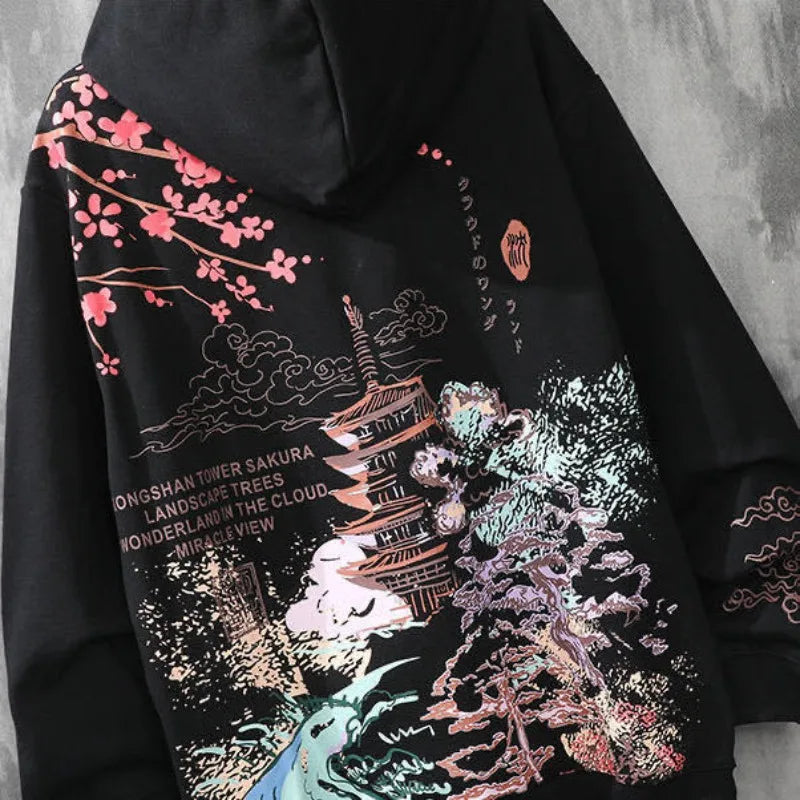 Men's Fleece Hoodie - Harajuku Style Streetwear Jacket