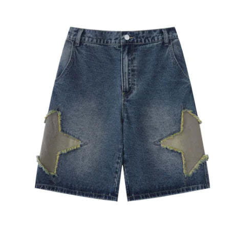 2023 Men's Summer Harajuku Streetwear Denim Shorts