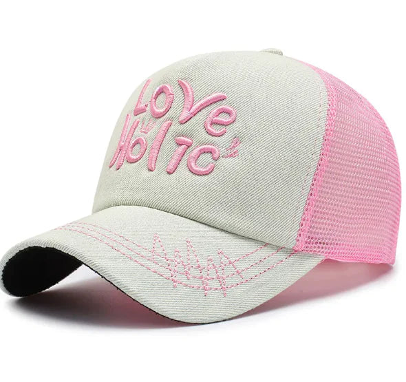 Embroidery Alphabet Peaked Cap
