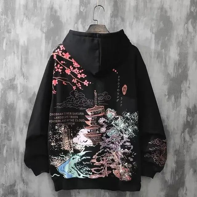 Men's Fleece Hoodie - Harajuku Style Streetwear Jacket