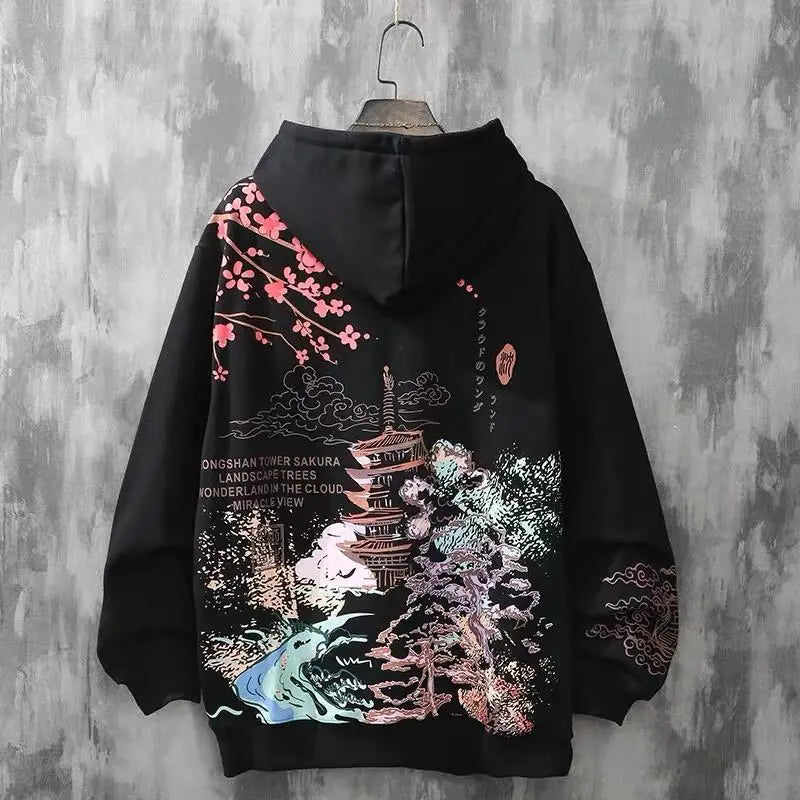 Men's Fleece Hoodie - Harajuku Style Streetwear Jacket