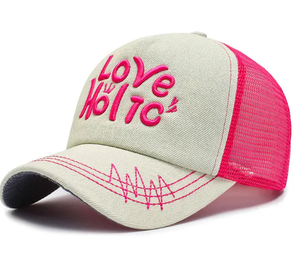 Embroidery Alphabet Peaked Cap