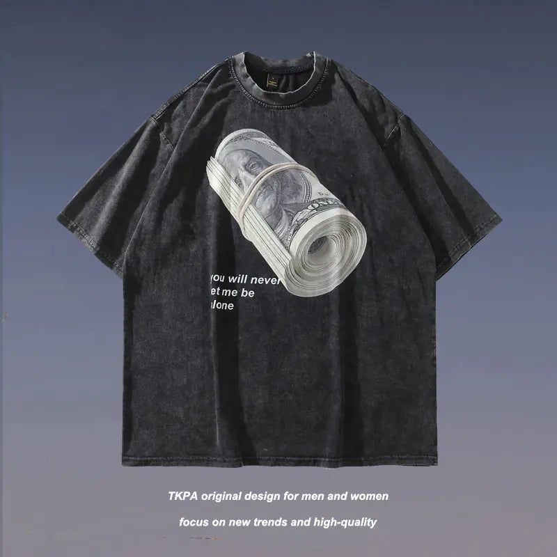 Vintage Streetwear Graffiti T-Shirt for Men