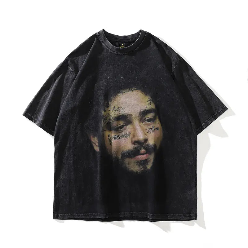 Vintage Streetwear Graffiti T-Shirt for Men